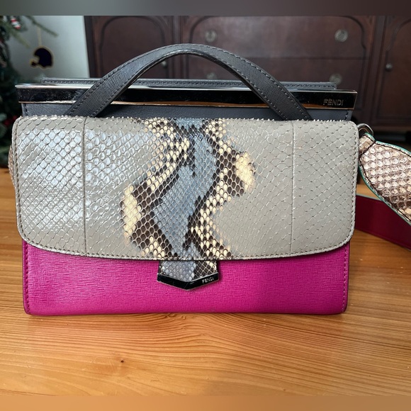 Fendi Handbags - Fendi Multicolor Leather Satchel